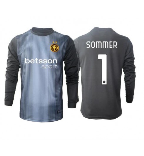 Inter Milan Yann Sommer #1 Keeper Hjemmedrakt 2025-26 Lange ermer Inter Milan Yann Sommer #1 Keeper Hjemmedrakt 2025-26 Lange ermer